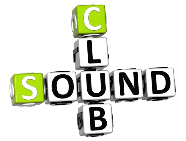 Crucigrama 3D Sound Club —  Fotos de Stock