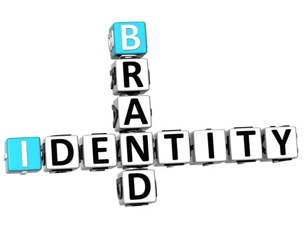 3D Brand Identity Crossword — Stock Photo, Image