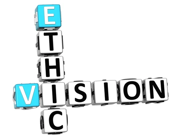 Visão ética 3D Palavras cruzadas — Fotografia de Stock