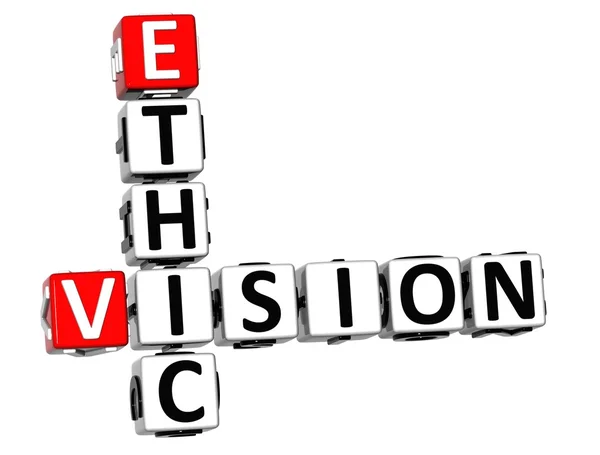 3D Ethic Vision Crossword — Stock Photo, Image