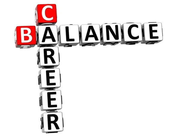 3d Karriere Balance Kreuzworträtsel — Stockfoto
