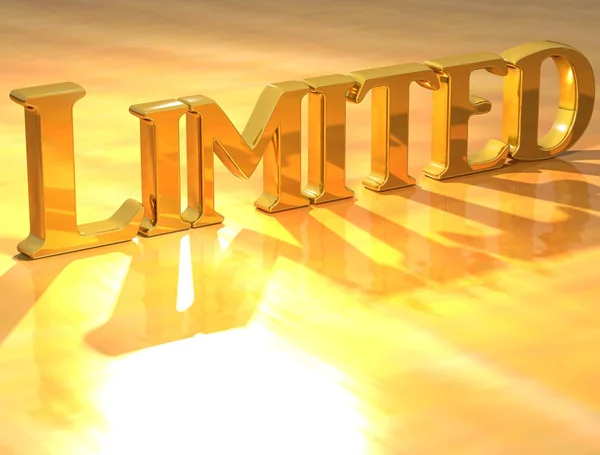 3D Limited Gold Text — Stock Photo, Image