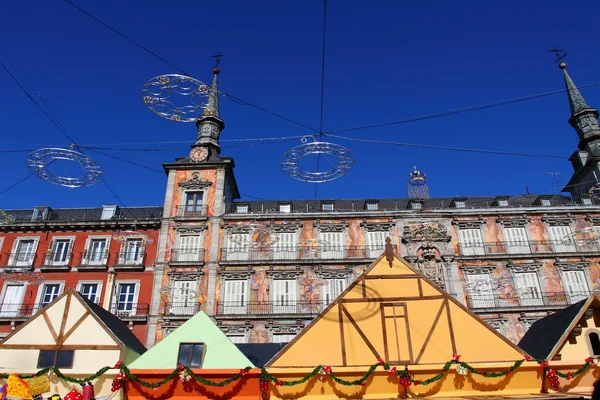 stock image Christmas time on Palza Mayor, Madrid, Spain.