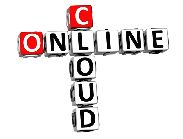 3D Online Cloud Crossword — Stock Photo, Image