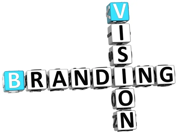 3D Branding Vision Crossword — Stock Photo, Image
