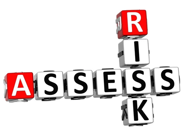 3D Assess Risk Crossword — Stock Photo, Image