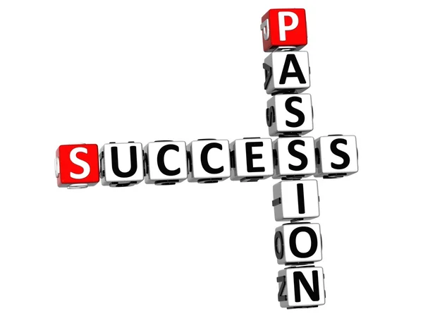 3d Erfolg Leidenschaft Kreuzworträtsel — Stockfoto