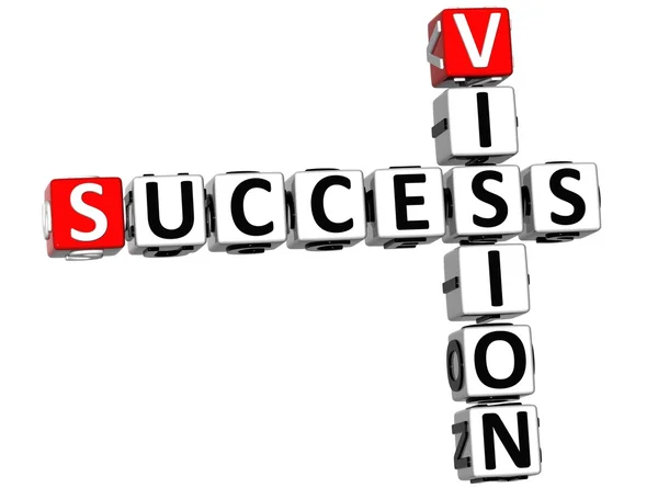 3D Success Vision Crossword — Stock Photo, Image