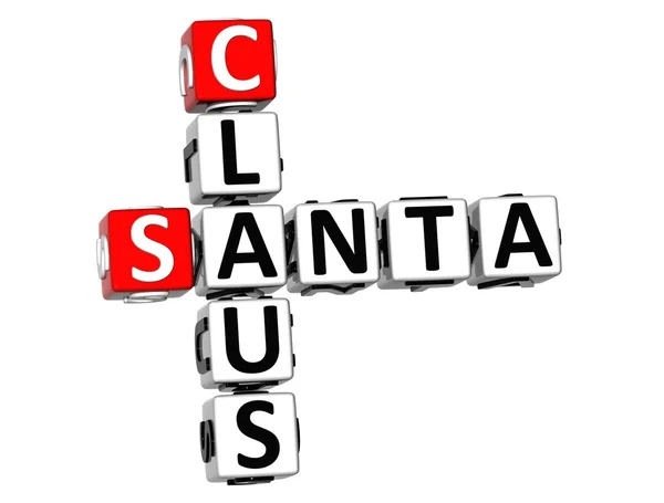 3D Santa Claus Crossword — Stock Photo, Image