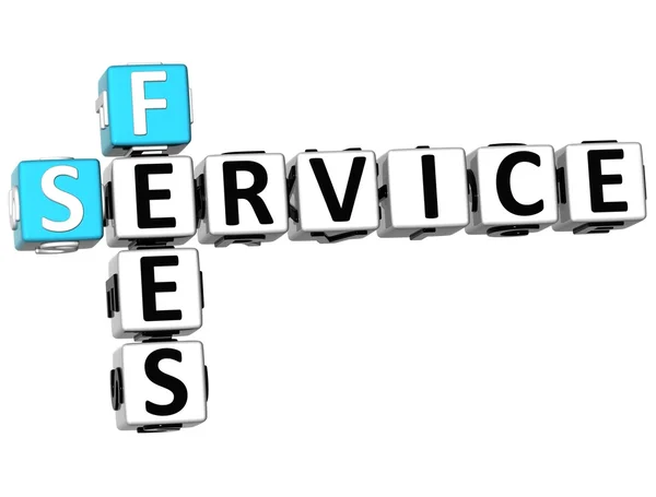 3D Service Fees Crossword — Stock Photo, Image