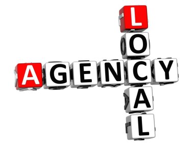 3D Local Agency Crossword clipart