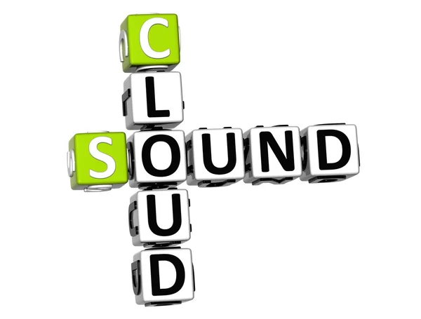 3D Sound Cloud Crossword — Stock Photo, Image