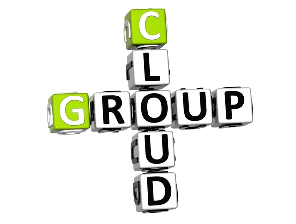 3D Group Cloud Crossword — Stock Photo, Image