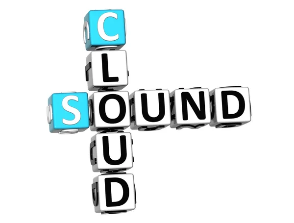 3D sound cloud korsord — Stockfoto