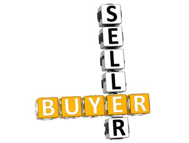 3D Buyer Seller Crossword clipart