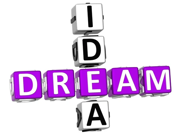 3 d の夢アイデア クロスワード — ストック写真