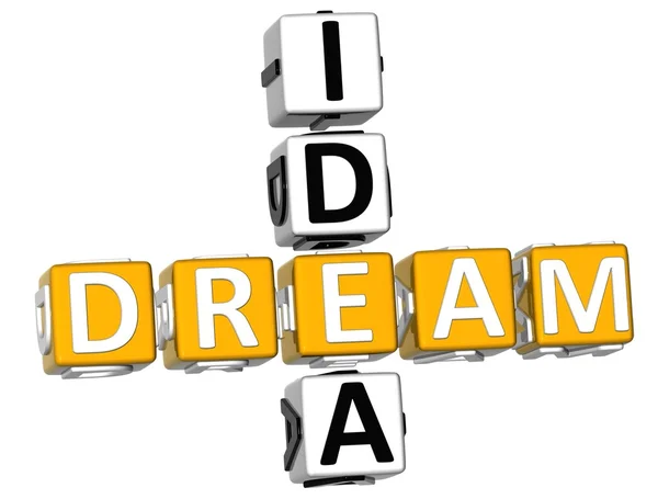 3D Dream Idea Crossword — Stock Photo, Image