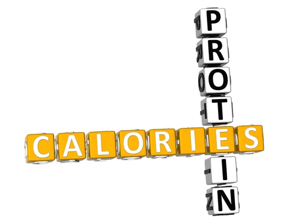 3D Calories Protein Crossword — Stock Photo, Image