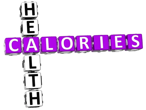 3D Calories Healt Crossword — Stock Photo, Image