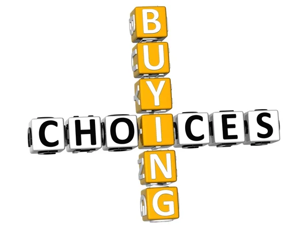 3D Buying Choices Crossword — Stock Photo, Image