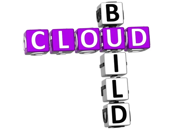 3D Cloud Costruisci cruciverba — Foto Stock