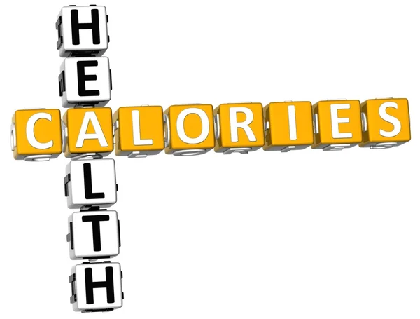 3D křížovky zdraví kalorií — Stock fotografie