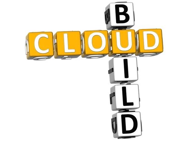 3D Cloud Build Crossword — Stock Photo, Image