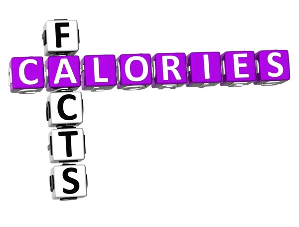 3D kalorii fakty krzyżówka — Zdjęcie stockowe