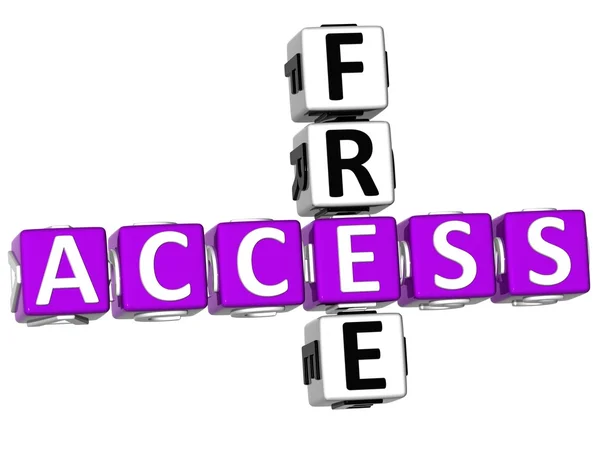 3D Access Free Crossword — Stock Photo, Image