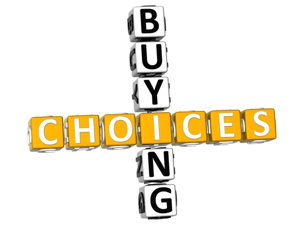 3D Buying Choices Crossword — Stock Photo, Image