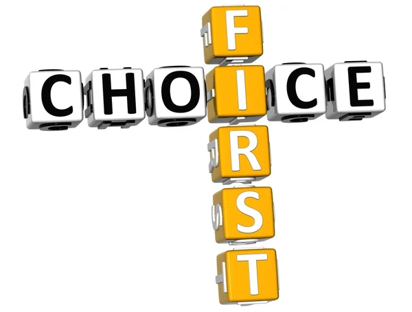 3D First Choice Crossword — Stock Photo, Image