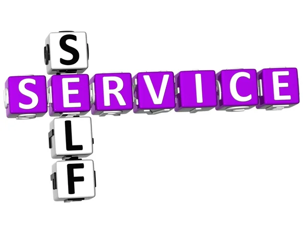 3D Self-Service Kreuzworträtsel — Stockfoto