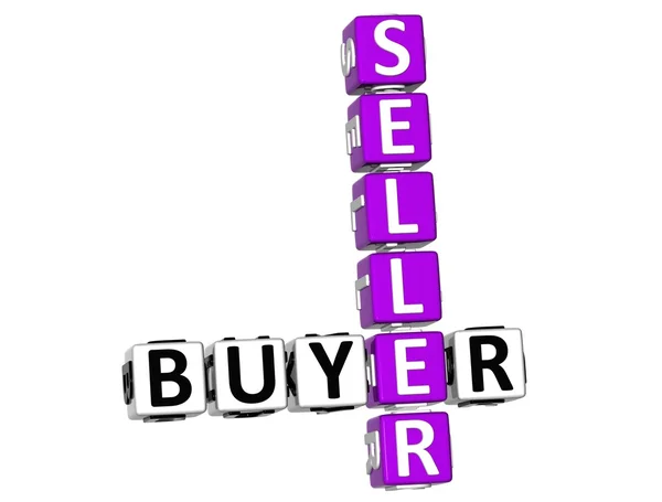 3D kupující prodávajícímu křížovky — Stock fotografie