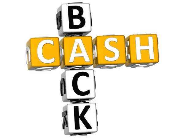 3D Cash Back cruciverba — Foto Stock
