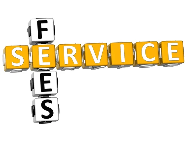 3D Service Fees Crossword — Stock Photo, Image