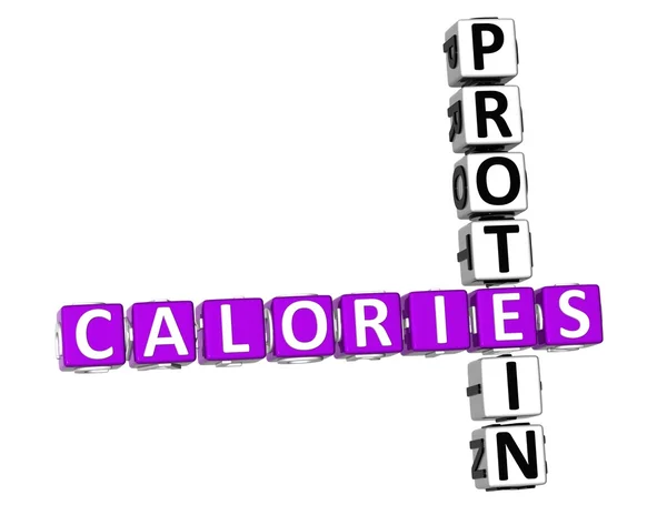Kalori 3D Crossword Protein — Stok Foto