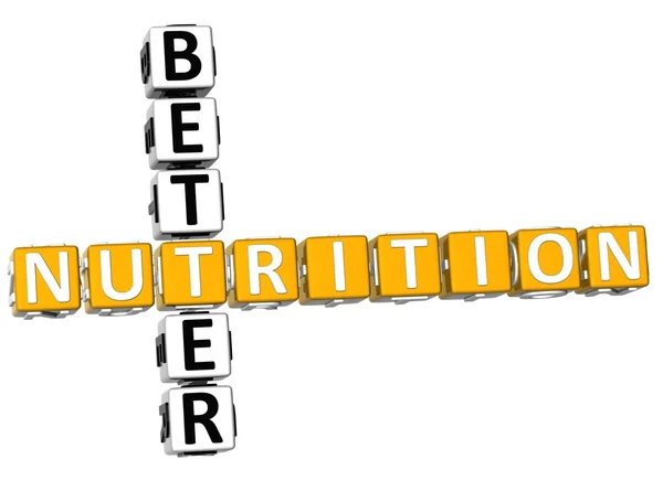 3D Better Nutrition Crossword — Stock Photo, Image