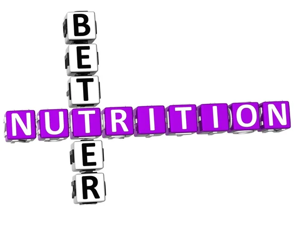 3D Better Nutrition Crossword — Stock Photo, Image