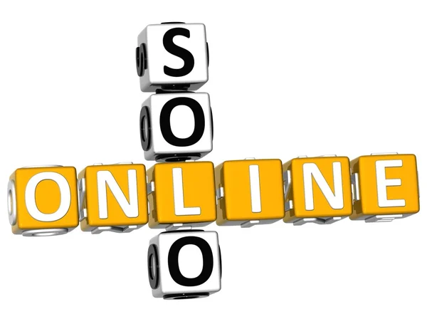 3D Solo Online Crossword — Stock Photo, Image
