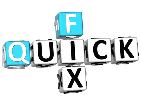 3D Quick Fix Crossword — Stock Photo, Image