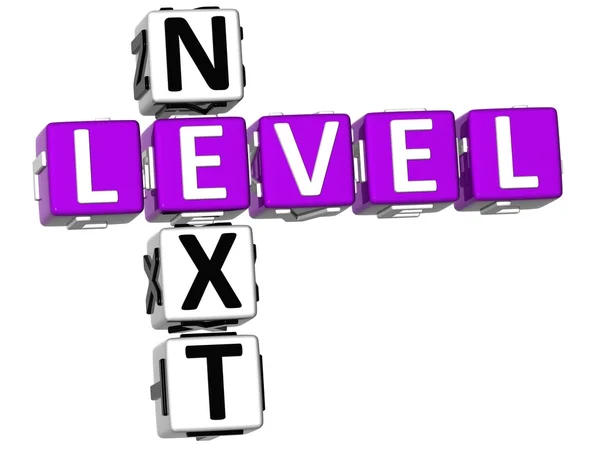 3D Next Level Crossword — Stock Photo, Image