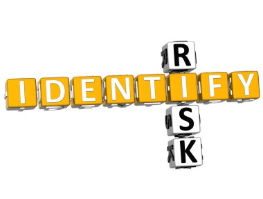 3D Identify Risk Crossword clipart