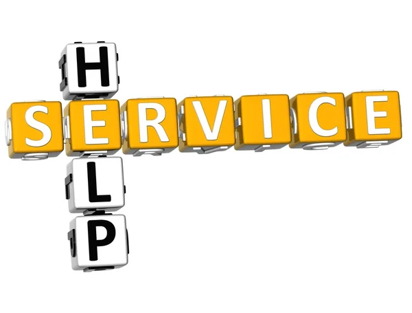 3D Help Service Crossword — Stock Photo, Image