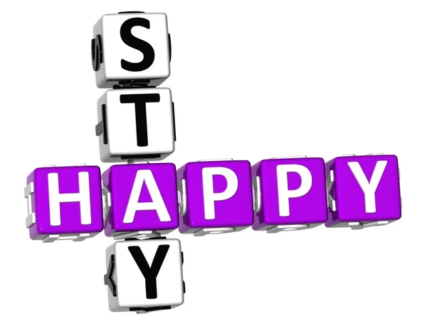 3D Happy Stay Mots croisés — Photo