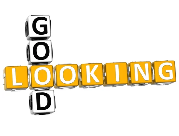 3D Good Looking Crossword — Stock Photo, Image
