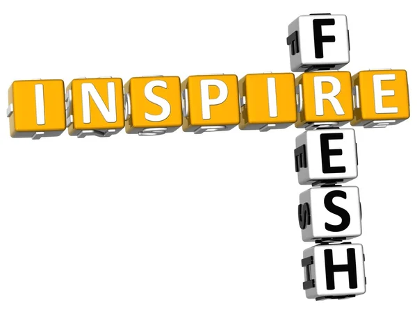 3D Fresh Inspire Crossword — Stock Photo, Image