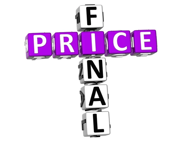 Crossword prezzo finale 3D — Foto Stock