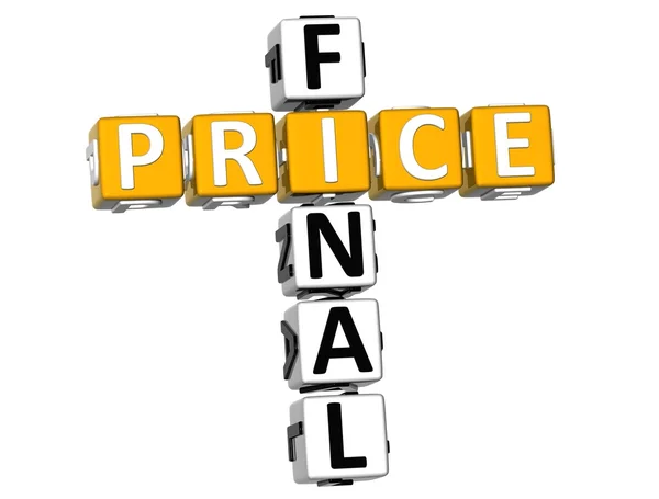 3D Final Price Crossword — Stock Photo, Image