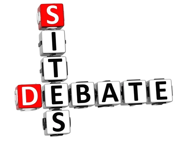 3D Debate Sites Crossword — Stock Photo, Image