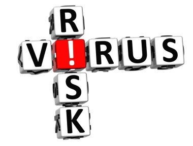 3D Virus Risk Crossword clipart